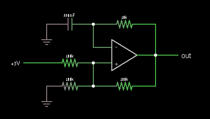 Single Supply Op Amp Relaxtion Oscillator