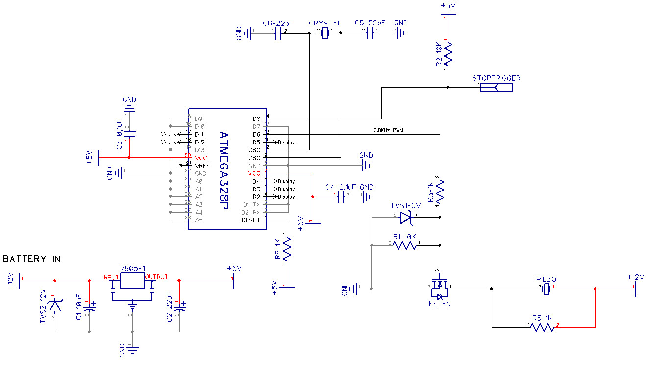 Buzzer 12V, 2.3KHz