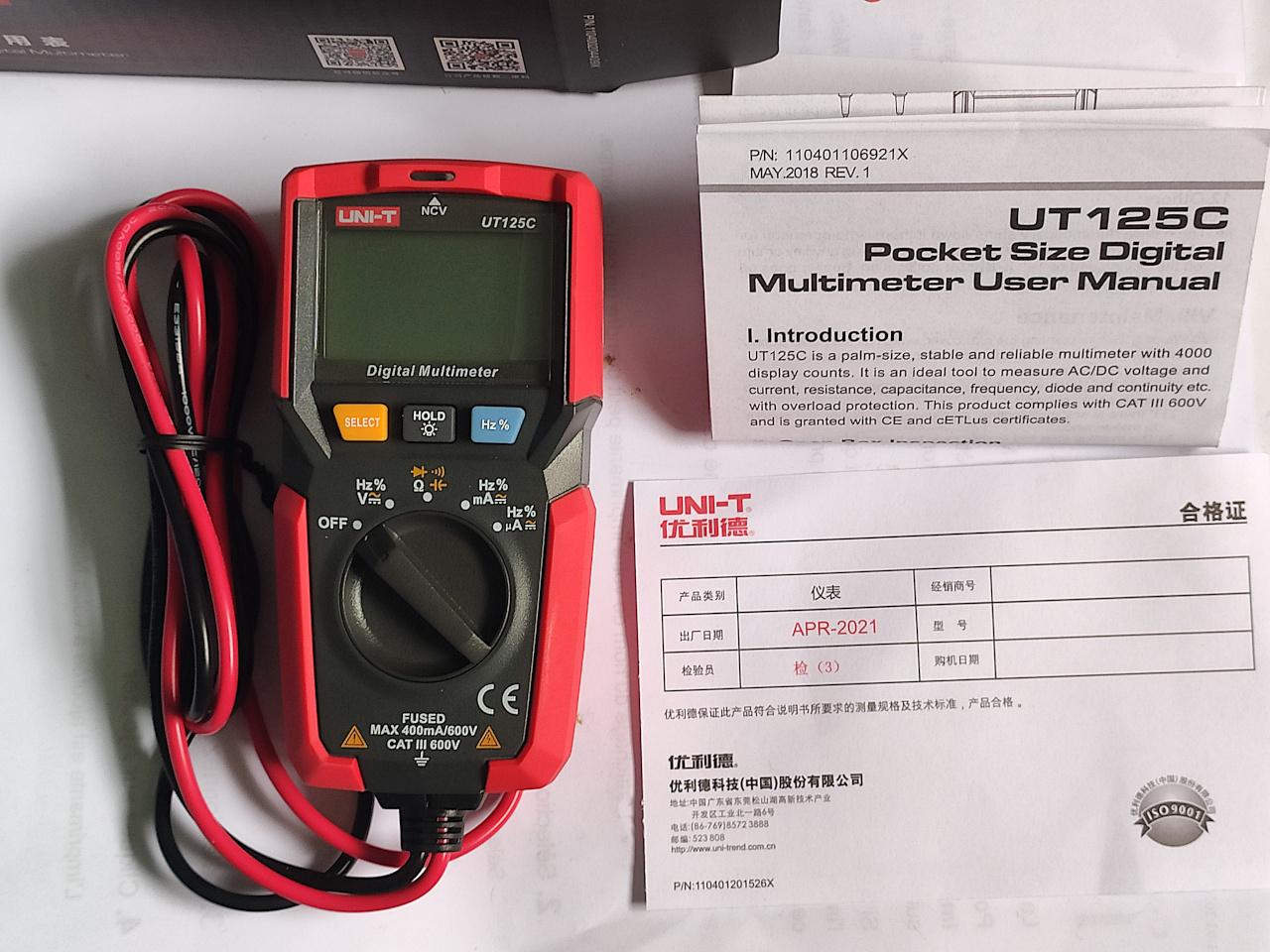 UNI-T UT125C multimeter